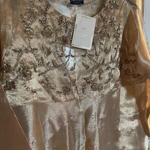 Elegant Gold Embellished Dress